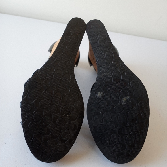 Coach Joslin Patent Leather Wedge Heels Sandals  Size 6M. - Picture 6 of 11